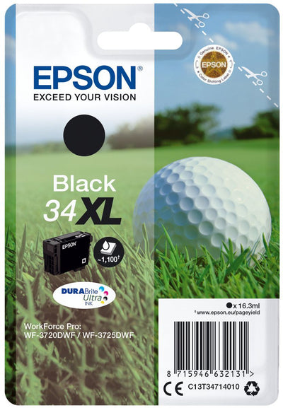 Epson Golf ball Inchiostro nero singolo DURABrite Ultra Pallina da golf 34XL [C13T34714010]