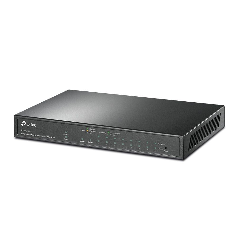 TP-Link TL-SG1210MPE switch di rete Gestito L2 Gigabit Ethernet (10/100/1000) Supporto Power over Ethernet (PoE) Nero [TL-SG1210MPE]