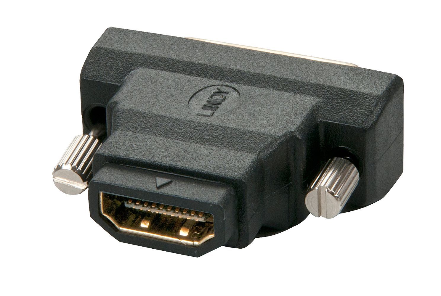 Lindy 41228 adattatore per inversione del genere dei cavi HDMI-A FM DVI-D M Nero [LINDY41228]