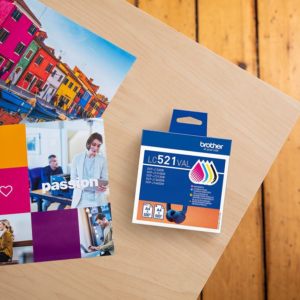 KIT DA 4 CARTUCCE - LC-521VAL - 500 PAGINE [LC521VAL]