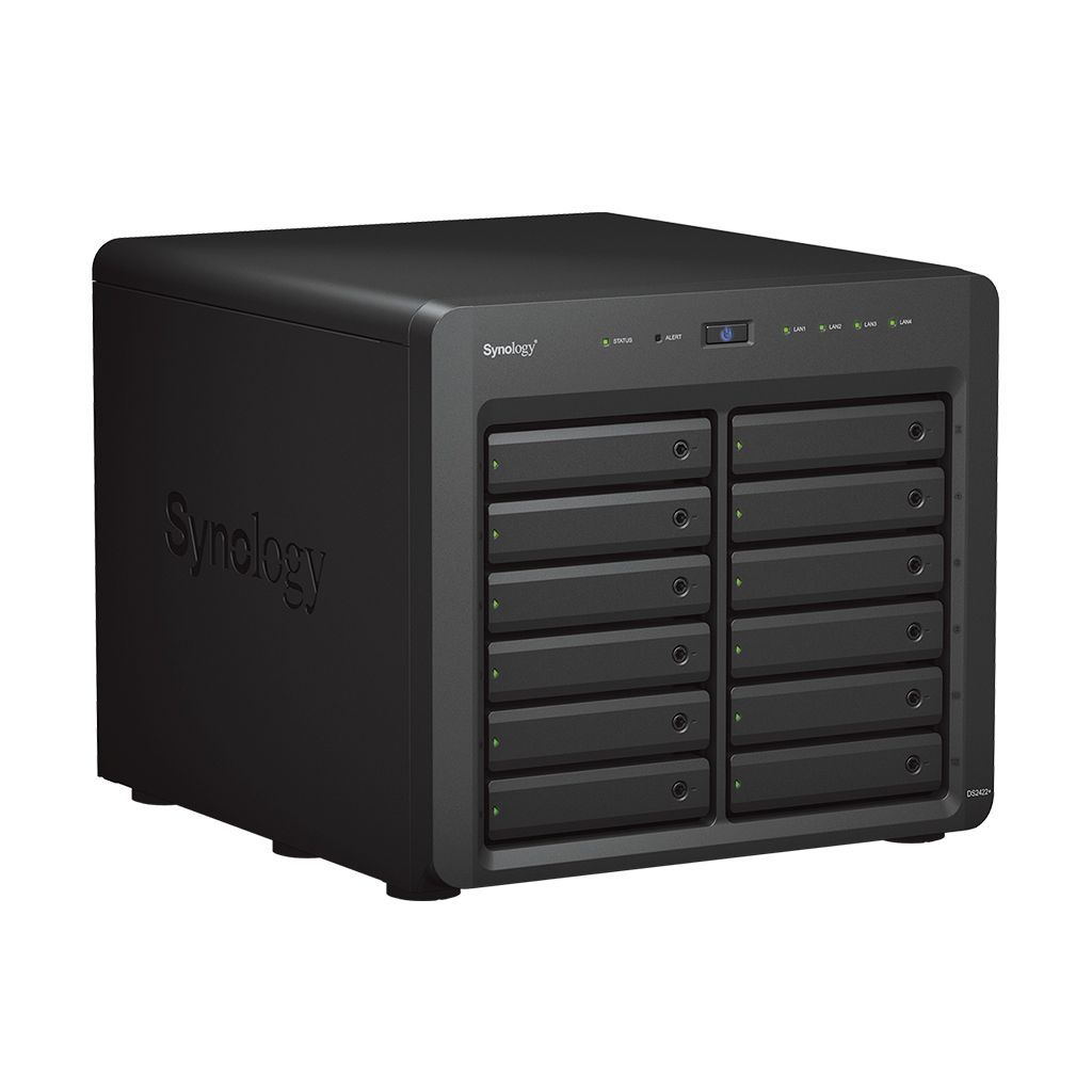 Synology DiskStation DS2422+ server NAS e di archiviazione Tower Ryzen Embedded V1500B 4 GB DDR4 0 TB DiskStation Manager Nero [DS2422+]