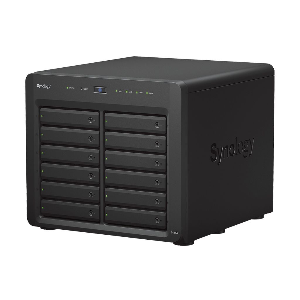 Synology DiskStation DS2422+ server NAS e di archiviazione Tower Ryzen Embedded V1500B 4 GB DDR4 0 TB DiskStation Manager Nero [DS2422+]
