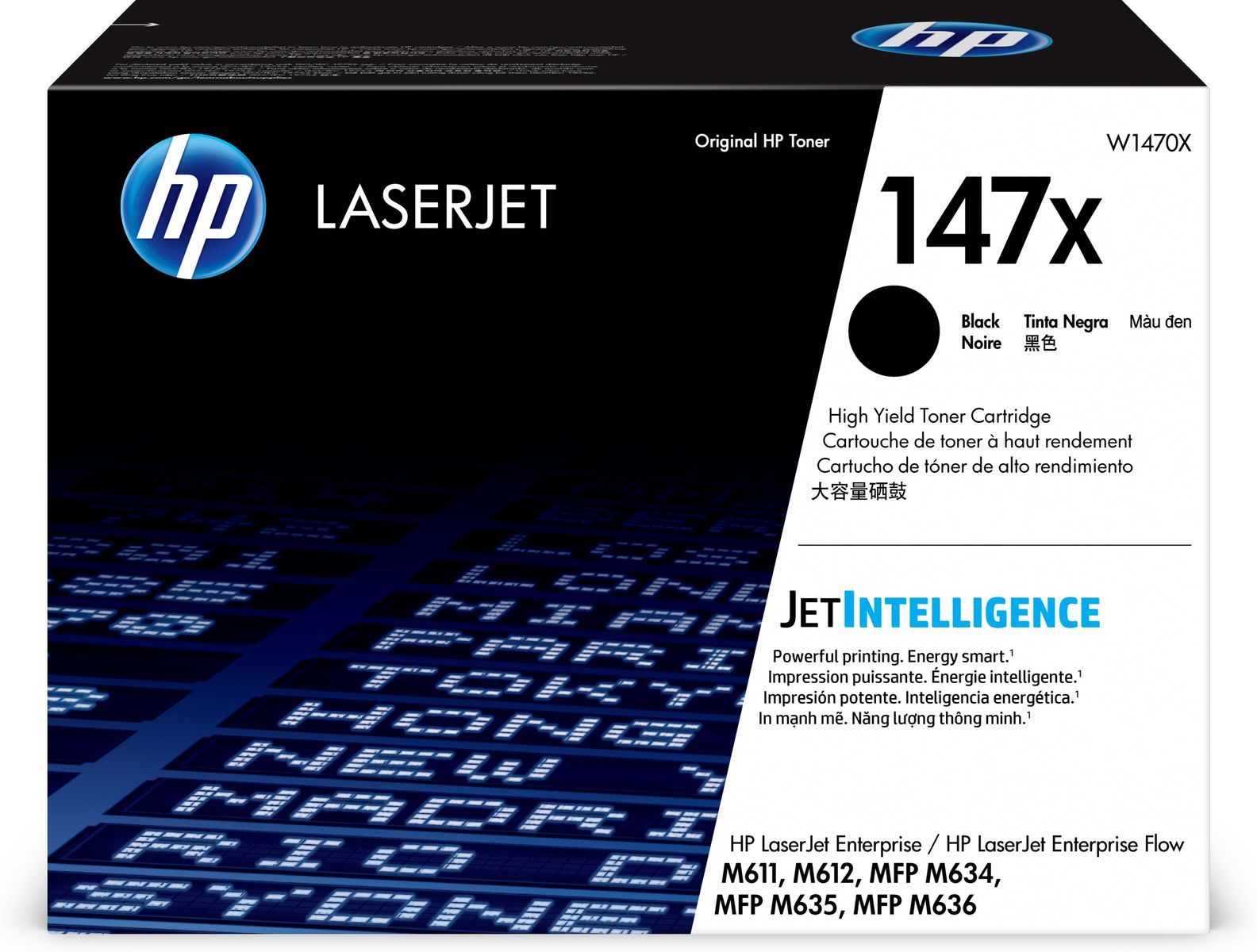 HP LaserJet Cartuccia toner nero originale 147X ad alta capacità [W1470X]