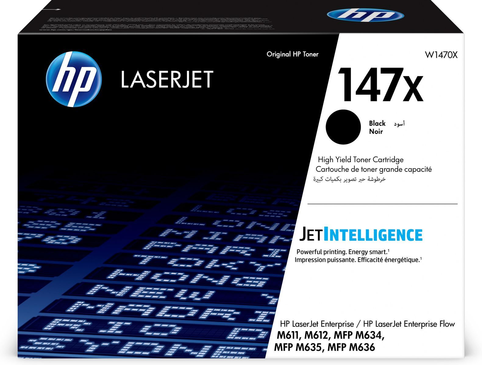 HP LaserJet Cartuccia toner nero originale 147X ad alta capacità [W1470X]