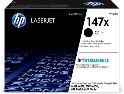 HP LaserJet Cartuccia toner nero originale 147X ad alta capacità [W1470X]
