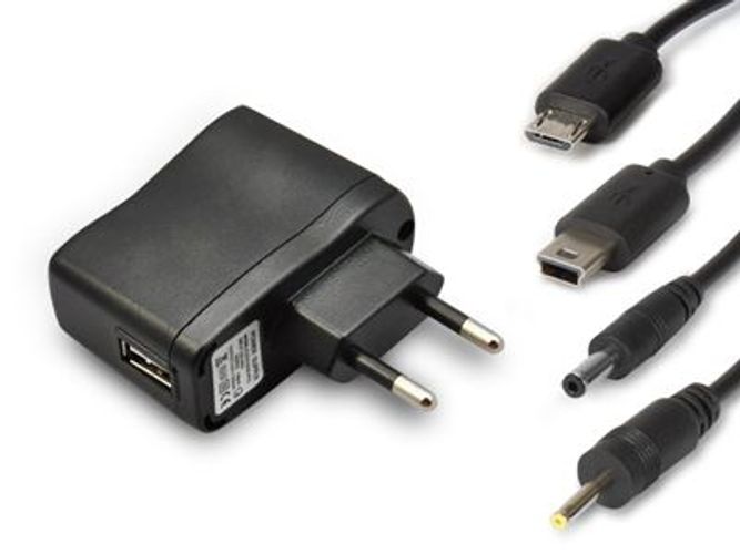 Hamlet Universal Kit alimentatore da parete per tablet e smartphone 4 in 1 con 4 connettori [XPW220MOB] - ITPartners