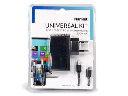 Hamlet Universal Kit alimentatore da parete per tablet e smartphone 4 in 1 con 4 connettori [XPW220MOB] - ITPartners