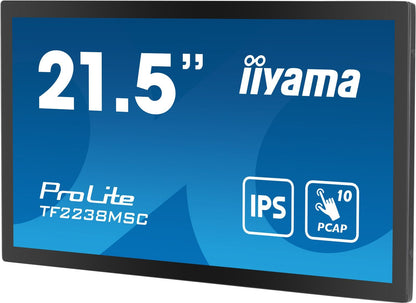 iiyama PROLITE Pannello A digitale 55,9 cm (22") LED 600 cd/m Full HD Nero Touch screen [TF2238MSC-B1]