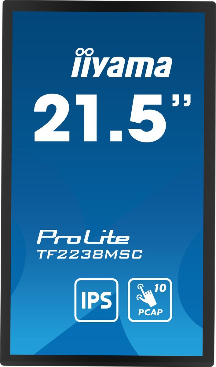 iiyama TF2238MSC-B1 Monitor PC 53,3 cm (21") 1920 x 1080 Pixel Full HD LED Touch screen Nero [TF2238MSC-B1]
