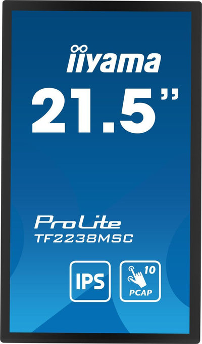 iiyama TF2238MSC-B1 Monitor PC 53,3 cm (21") 1920 x 1080 Pixel Full HD LED Touch screen Nero [TF2238MSC-B1]