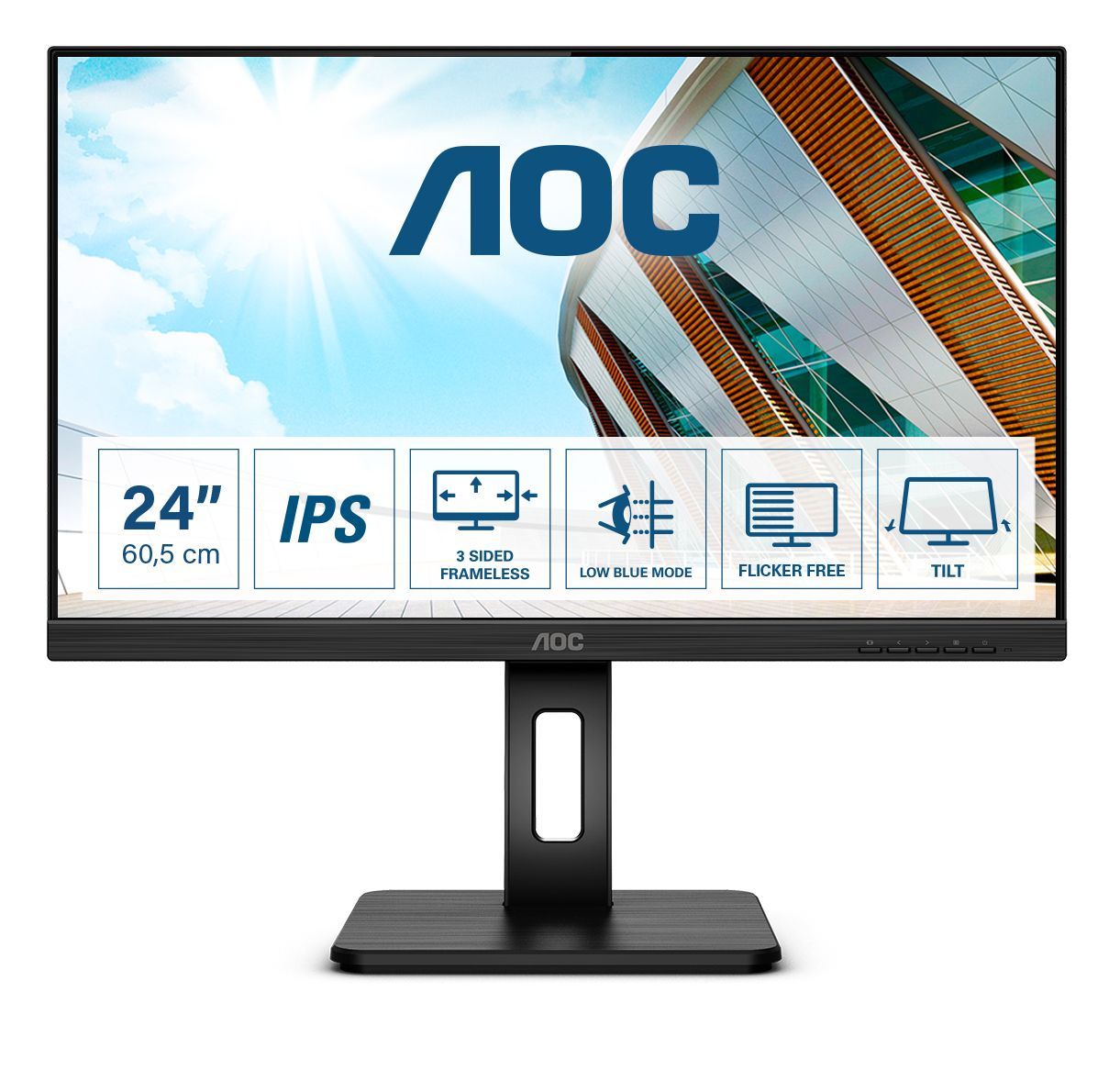 AOC P2 24P2Q LED display 60,5 cm (23.8") 1920 x 1080 Pixel Full HD Nero [24P2Q]