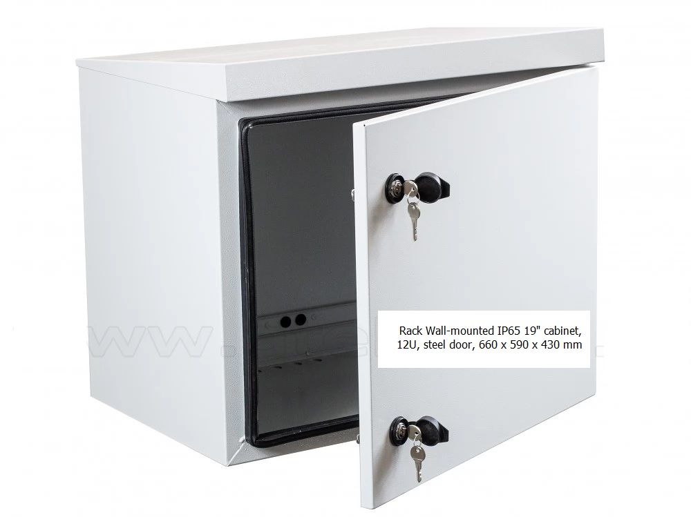 Rack 19''Wall-mounted IP65 12U steel door Prof.430 [AT-02575] - ITPartners