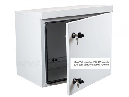 Rack 19''Wall-mounted IP65 12U steel door Prof.430 [AT-02575] - ITPartners