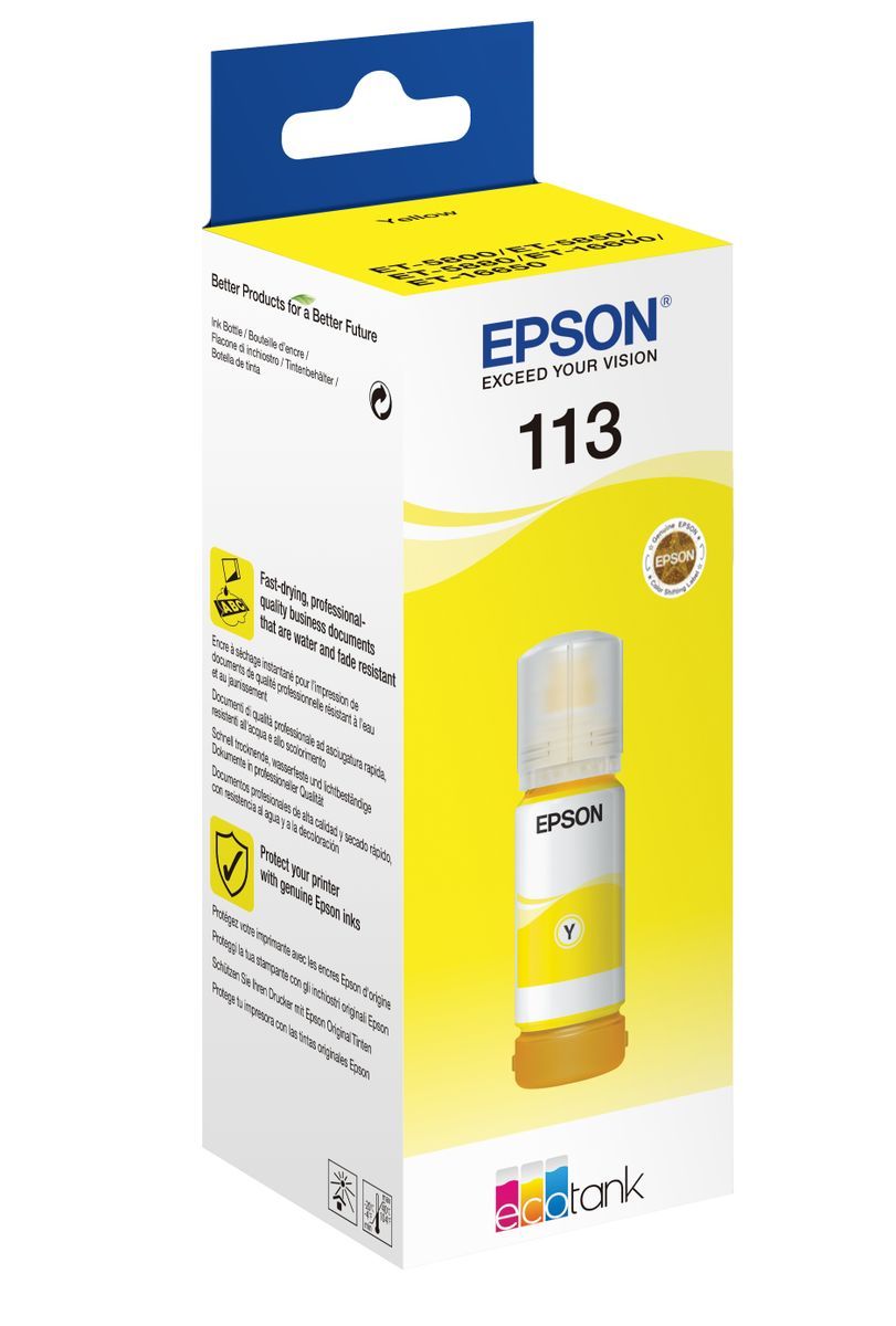 Epson 113 EcoTank Pigment Yellow ink bottle [C13T06B440]