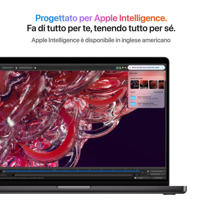 Apple MacBook Pro 14": Chip M4 con cpu 10 core e gpu 10 core, 512GB SSD - Nero siderale [MW2U3T/A]
