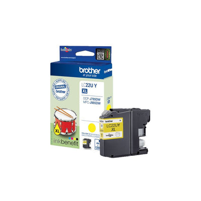 Brother LC22UY cartuccia d'inchiostro 1 pz Originale Resa elevata (XL) Giallo [LC22UY]