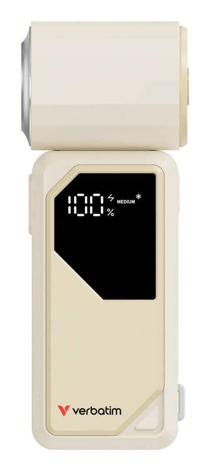 VERBATIM COOLNGO AIRJET HANDHELD FAN WHITE/SILVER [32341]