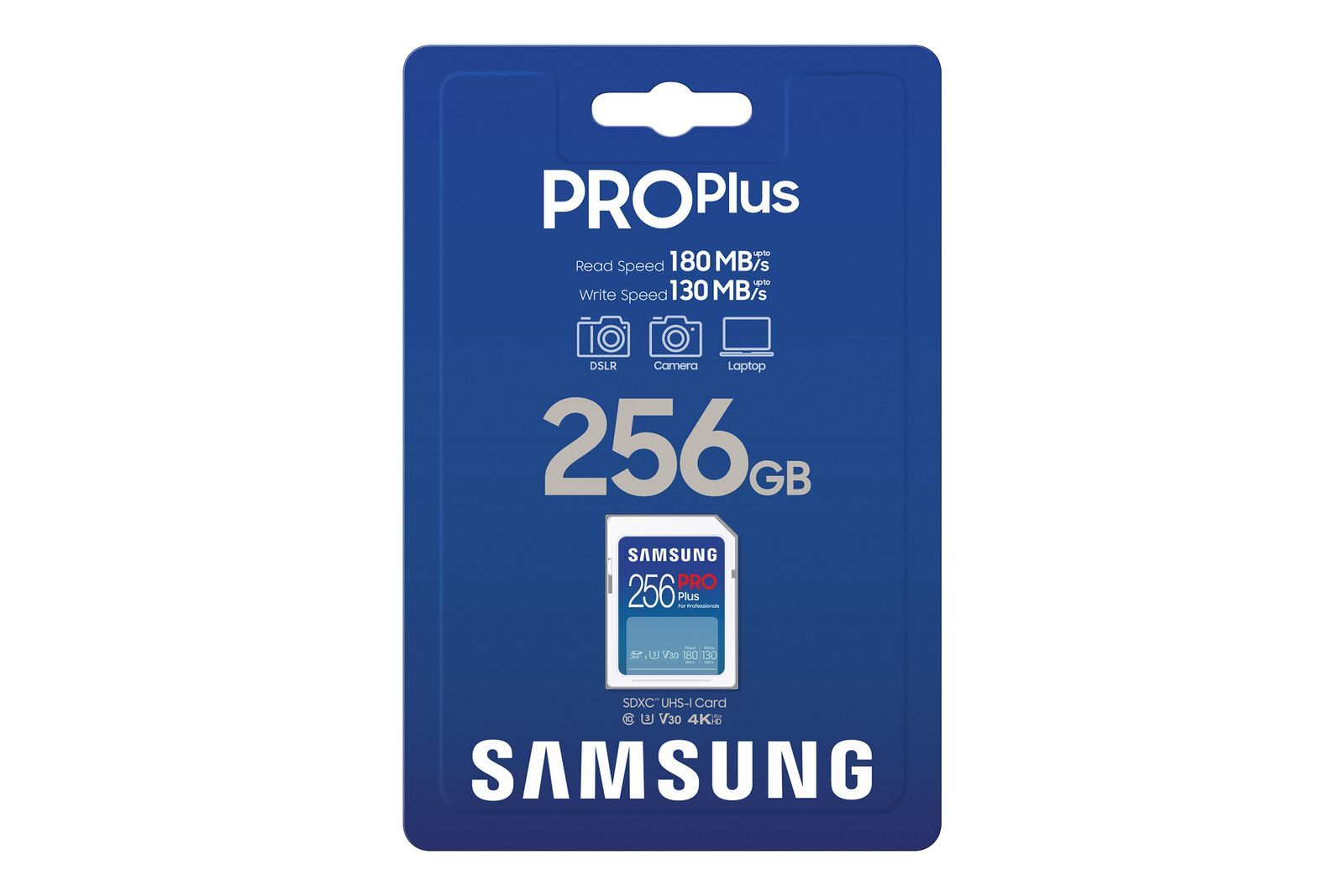 Samsung PRO Plus SD Card - Scheda di memoria 256GB (2023) [MB-SD256S/EU]