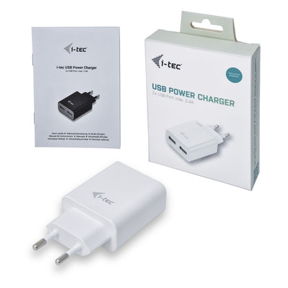 i-tec CHARGER2A4W Caricabatterie per dispositivi mobili Bianco Interno [CHARGER2A4W]