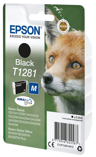 Epson Fox Inchiostro nero singolo DURABrite Ultra Volpe T1281 [C13T12814012]