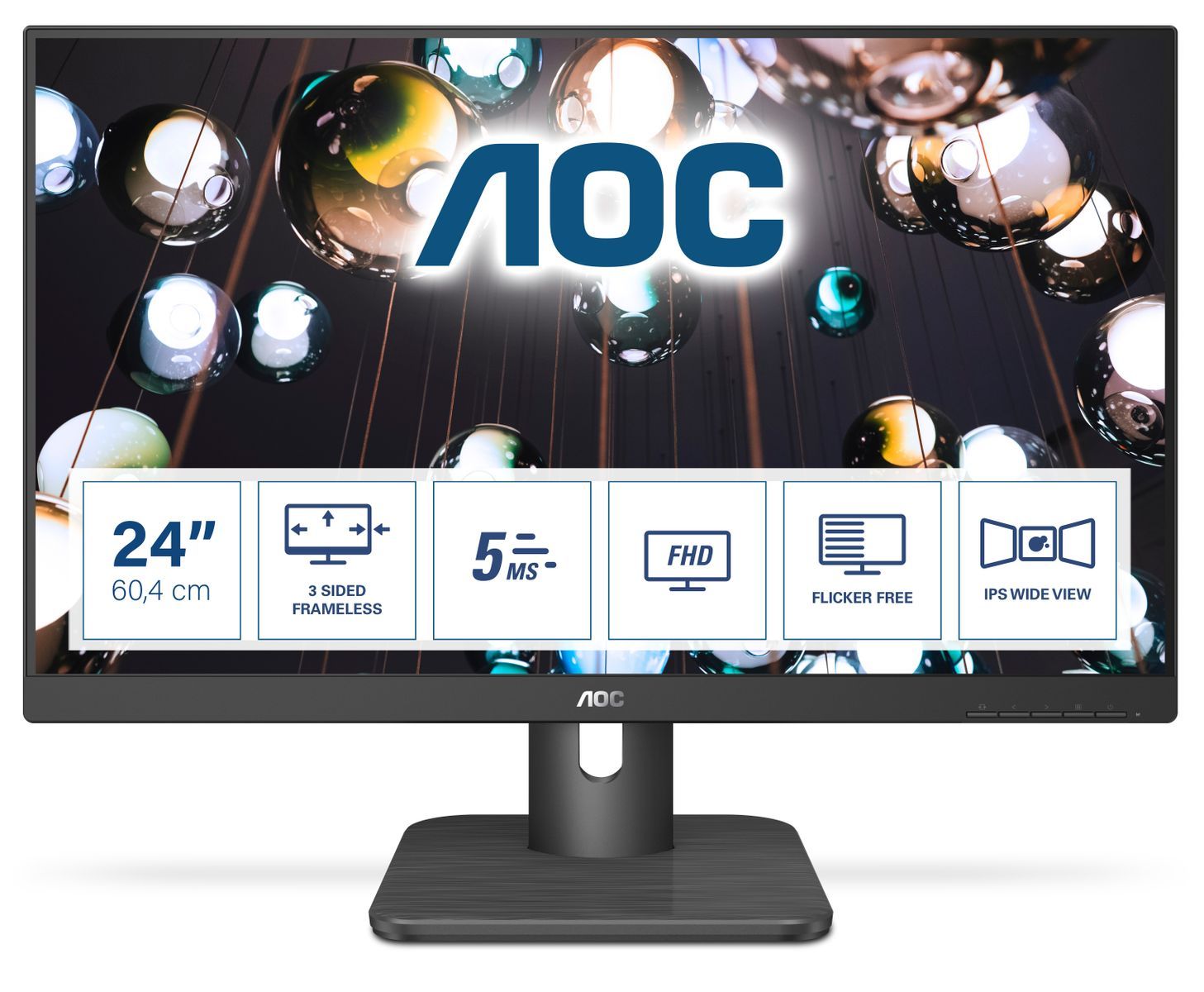 AOC E1 24E1Q Monitor PC 60,5 cm (23.8") 1920 x 1080 Pixel Full HD LED Nero [24E1Q]