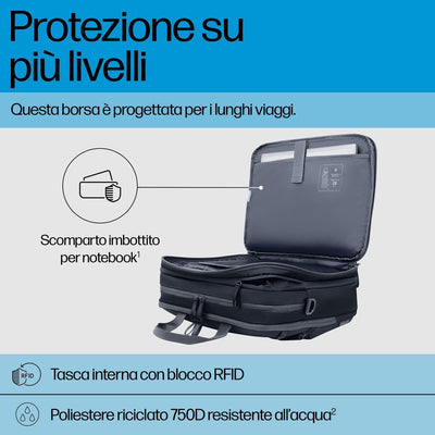 HP Borsa per notebook da 14" Travel Plus 15L [A2CE2AA]
