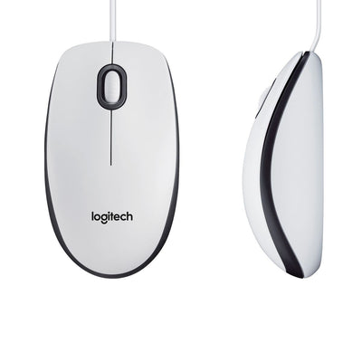 Logitech M100 mouse a filo (bianco) [910-006764]