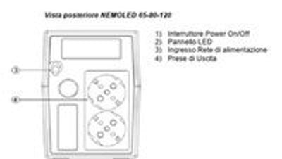 Elsist NemoLED 65 gruppo di continuità (UPS) A linea interattiva 0,65 kVA 240 W 2 presa(e) AC [EL-NEMOLED65]