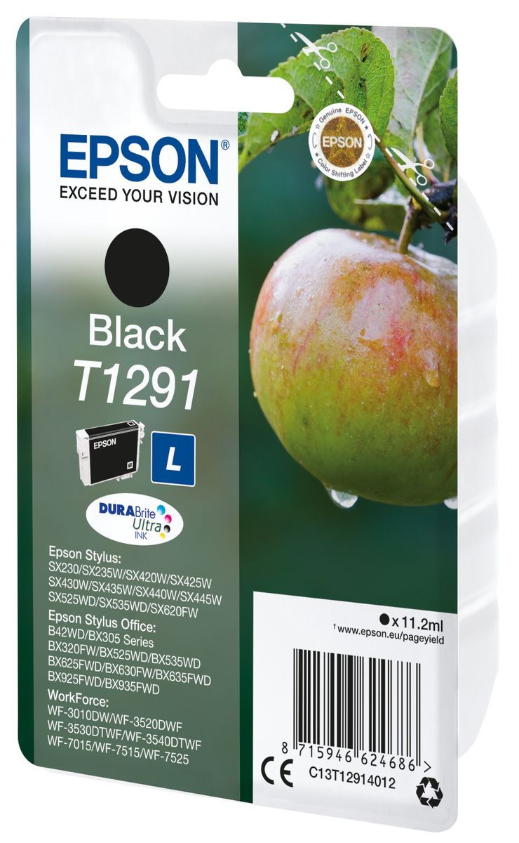 Epson Apple Inchiostro nero singolo DURABrite Ultra Mela T1291 [C13T12914012]