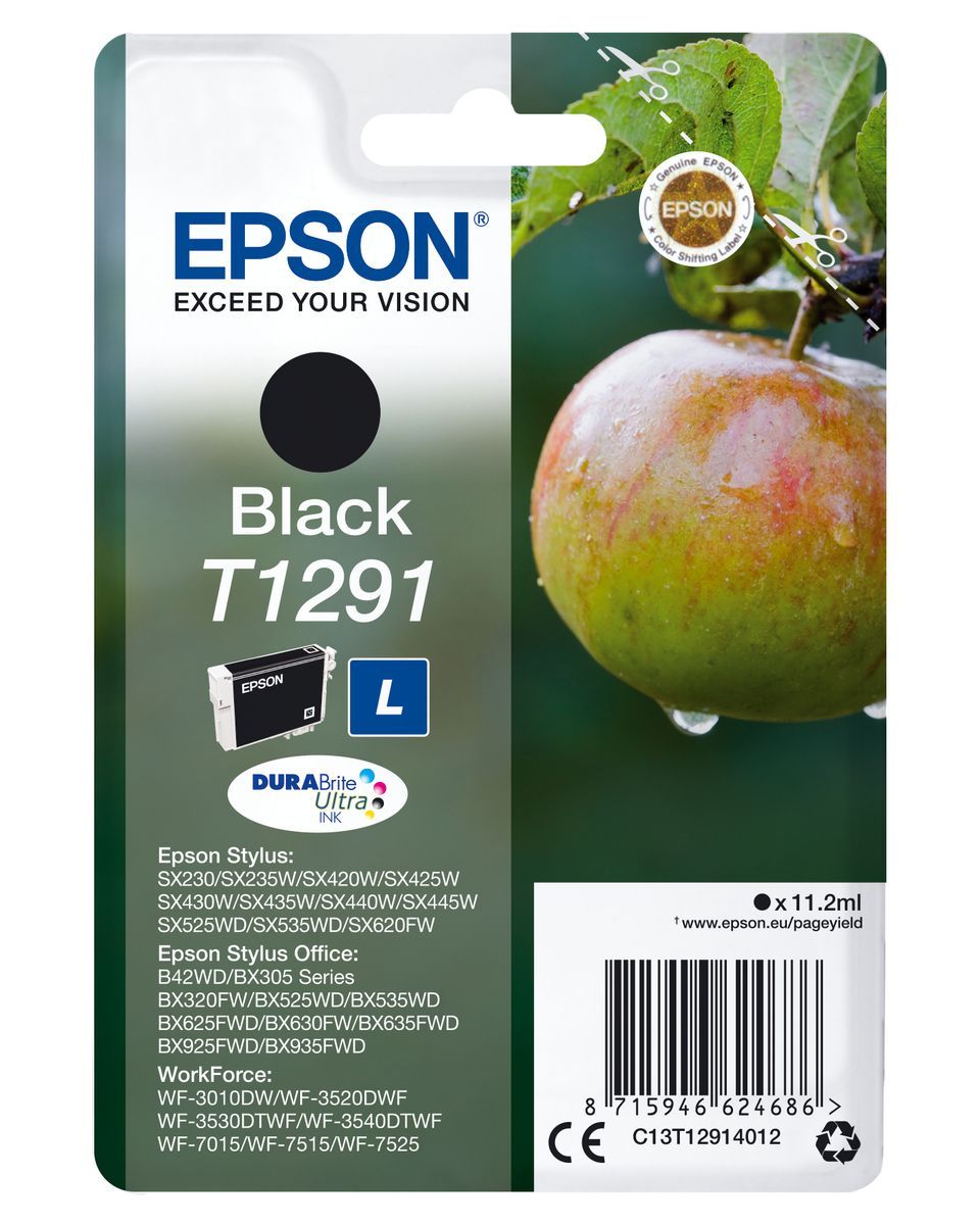Epson Apple Inchiostro nero singolo DURABrite Ultra Mela T1291 [C13T12914012]
