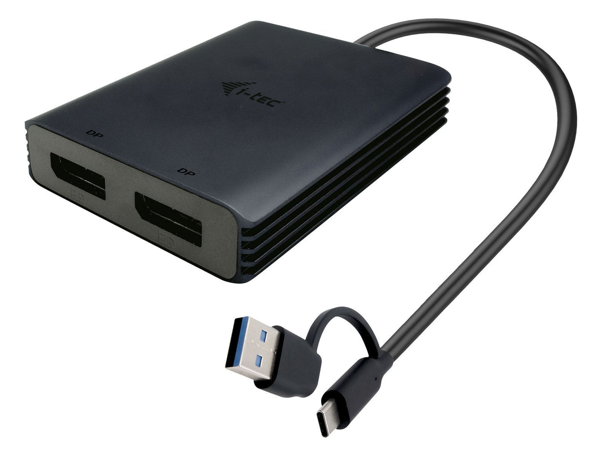 i-tec USB-A/USB-C Dual 4K/60 Hz DisplayPort Video Adapter [CADUAL4KDP]