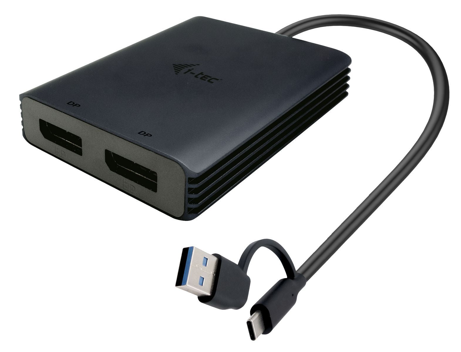 i-tec USB-A/USB-C Dual 4K/60 Hz DisplayPort Video Adapter [CADUAL4KDP]