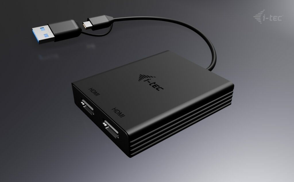 i-tec USB-A/USB-C Dual 4K/60 Hz DisplayPort Video Adapter [CADUAL4KDP]