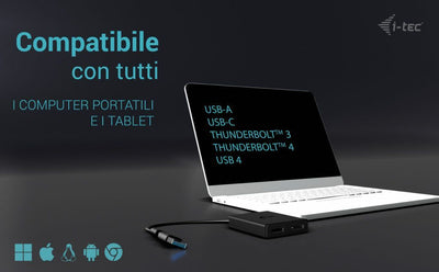 i-tec USB-A/USB-C Dual 4K/60 Hz DisplayPort Video Adapter [CADUAL4KDP]