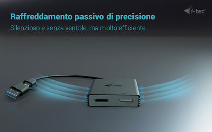 i-tec USB-A/USB-C Dual 4K/60 Hz DisplayPort Video Adapter [CADUAL4KDP]