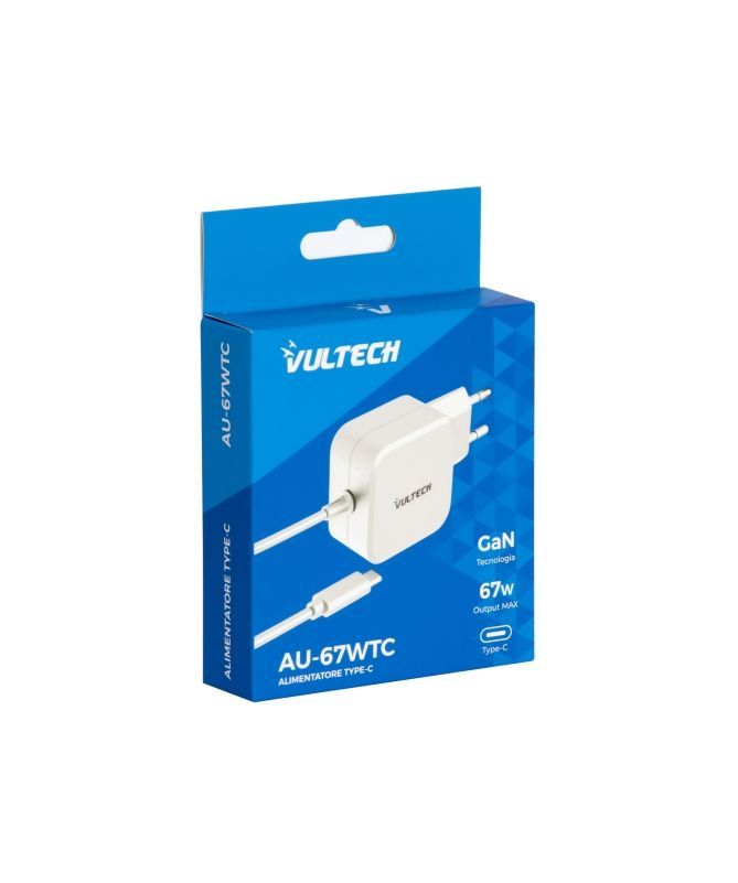 Vultech Alimentatore Universale TYPE-C 67W- Tecnologia GaN [AU-67WTC]