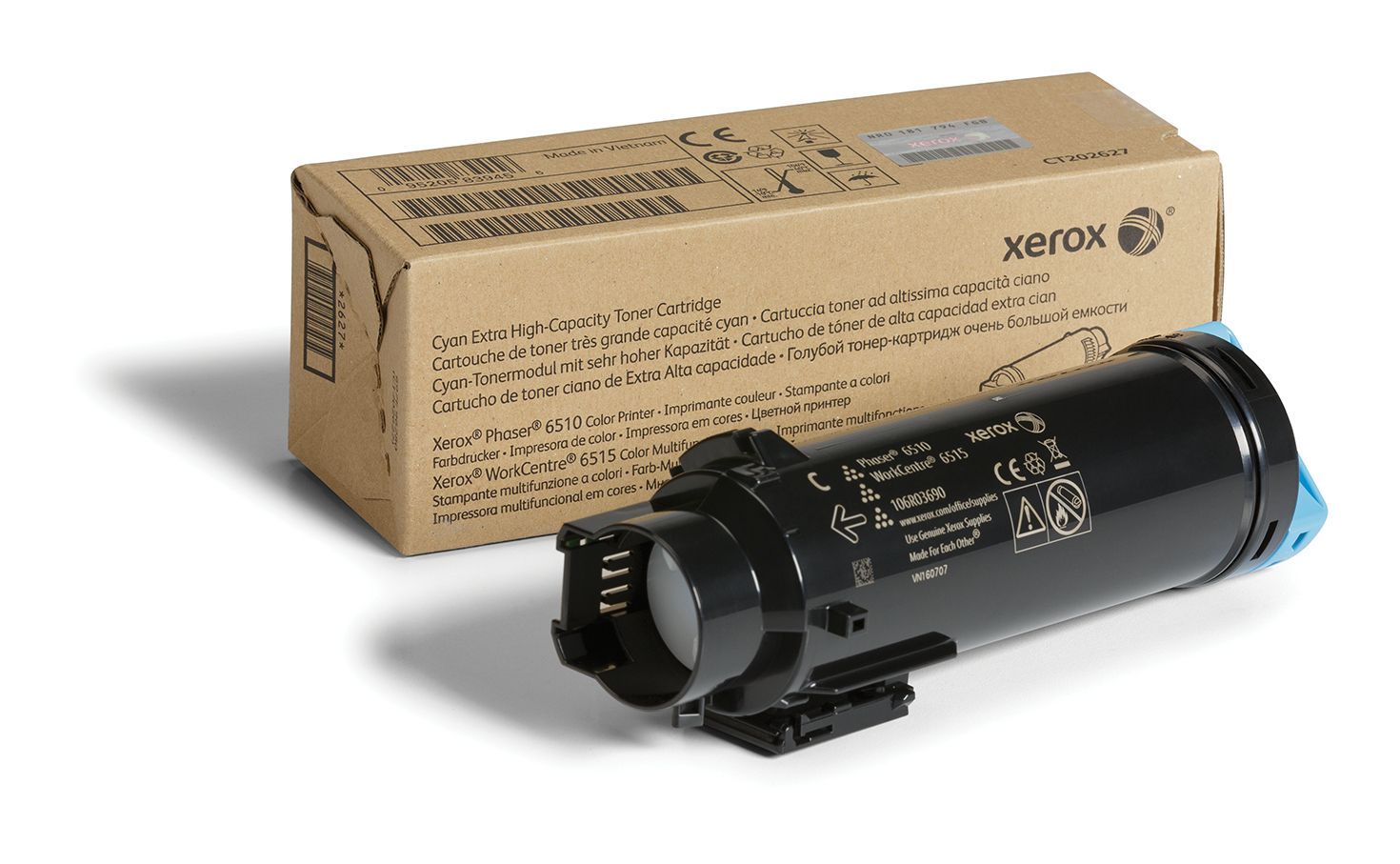 Xerox Cartuccia toner Ciano a Altissima capacità da 4300 Pagine per Phaser 6510, WorkCentre 6515 (106R03690) [106R03690]