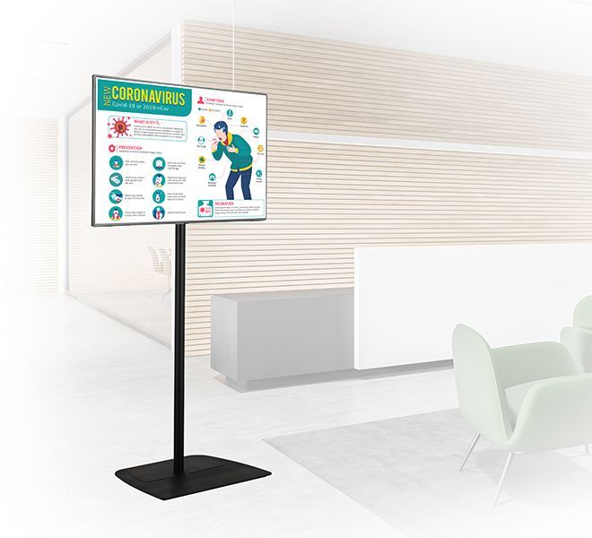B-Tech BT8572 139,7 cm (55") Pavimento Nero [BT8572/BB]