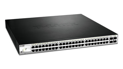 D-Link DGS-1210-52MP Gestito L2 Gigabit Ethernet (10/100/1000) Supporto Power over Ethernet (PoE) Nero, Grigio [DGS-1210-52MP/E]