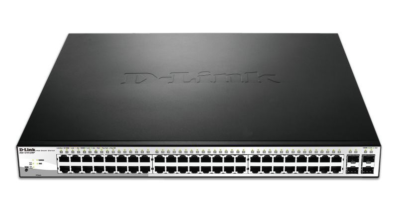 D-Link DGS-1210-52MP Gestito L2 Gigabit Ethernet (10/100/1000) Supporto Power over Ethernet (PoE) Nero, Grigio [DGS-1210-52MP/E]