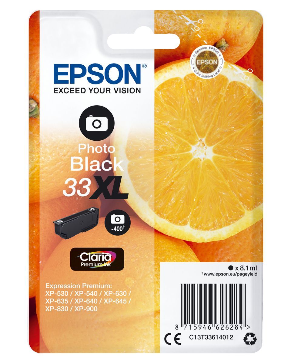 Epson Oranges Cartuccia Nero foto T33XL Claria Premium [C13T33614012]