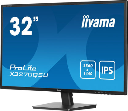 iiyama ProLite X3270QSU-B1 Monitor PC 81,3 cm (32") 2560 x 1440 Pixel Wide Quad HD LED Nero [X3270QSU-B1]
