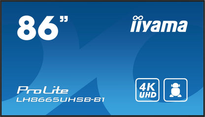 iiyama LH8665UHSB-B1 visualizzatore di messaggi Design chiosco 2,18 m (86") LED Wi-Fi 800 cd/m 4K Ultra HD Nero Processore integrato Android 11 24/7 [LH8665UHSB-B1]