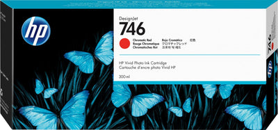 HP Cartuccia di inchiostro rosso cromatico 746 DesignJet da 300 ml [P2V81A]