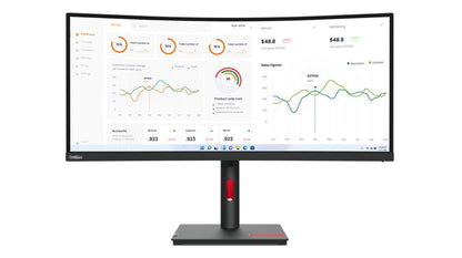 Lenovo ThinkVision T34w-30 LED display 86,4 cm (34") 3440 x 1440 Pixel Wide Quad HD Nero [63D4GAT1EU]