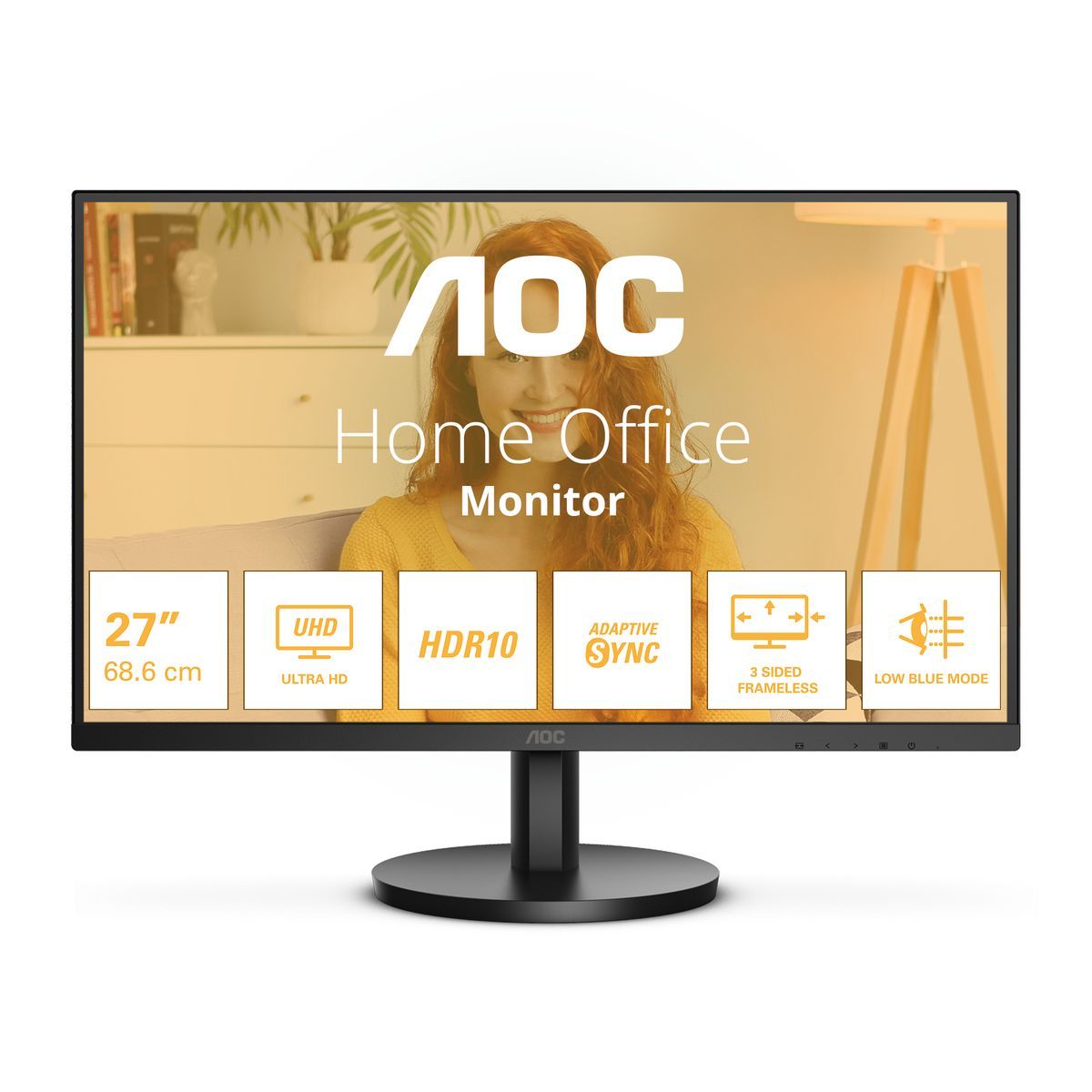 AOC B3 U27B3M Monitor PC 68,6 cm (27") 3840 x 2160 Pixel 4K Ultra HD LCD Nero [U27B3M]
