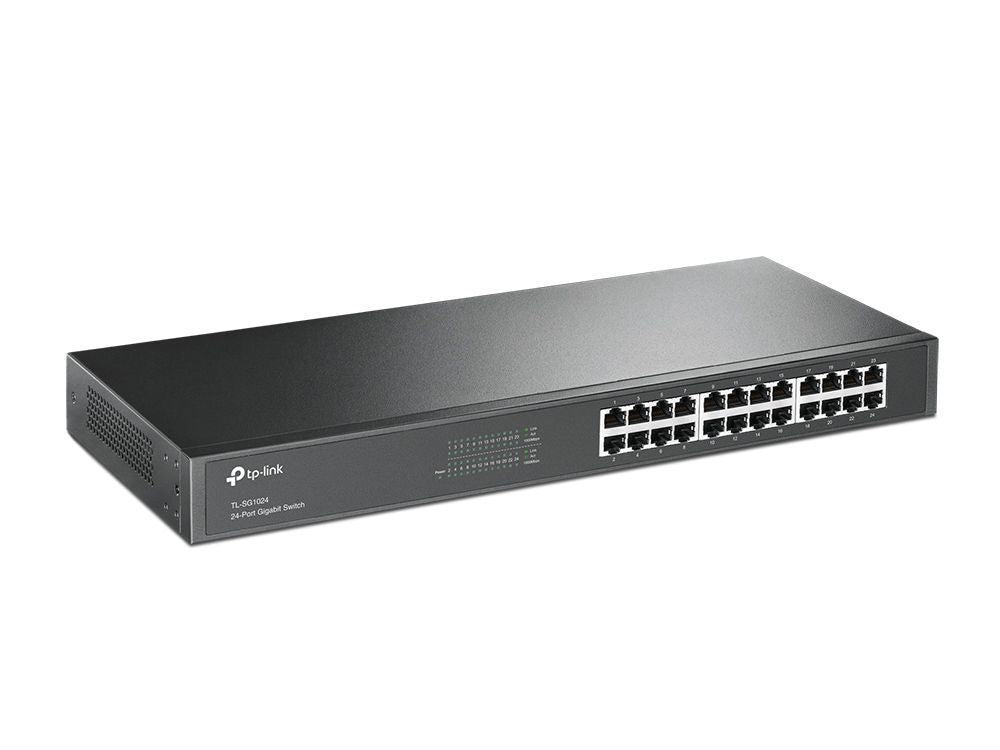 TP-Link TL-SG1024 switch di rete Non gestito L2 Gigabit Ethernet (10/100/1000) Nero [TL-SG1024]
