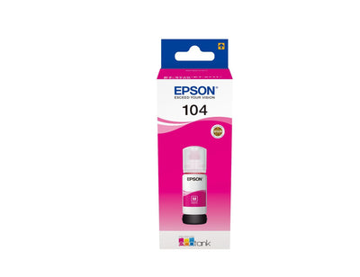 Epson 104 EcoTank Magenta ink bottle (WE) [C13T00P340]