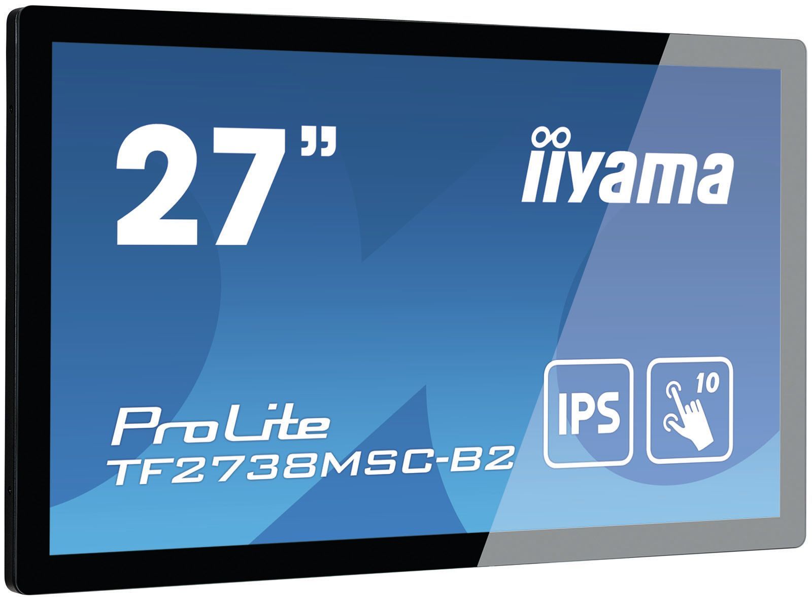 iiyama ProLite TF2738MSC-B2 Monitor PC 68,6 cm (27") 1920 x 1080 Pixel Full HD LED Touch screen Multi utente Nero [TF2738MSC-B2]