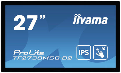 iiyama ProLite TF2738MSC-B2 Monitor PC 68,6 cm (27") 1920 x 1080 Pixel Full HD LED Touch screen Multi utente Nero [TF2738MSC-B2]